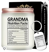 Scented candle - Gift for Grandma with matching