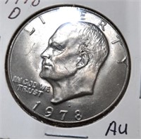 1978 D   Ike Dollar Coin.  AU