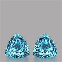 Natural Sky Blue Topaz Pair {Flawless-VVS}