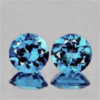 Natural Brazil London Blue Topaz Pair {Flawless-VV