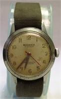 1950s Rodania 17 Jewel Military Mechanical Watch