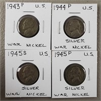 4ct War Time Nickels 1943-1945
