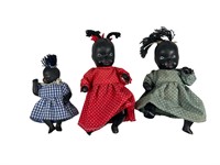 3- Small Antique Porcelain Dolls