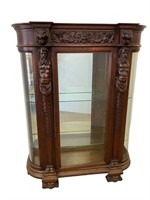 Magnificent Carved Oak China Cabinet