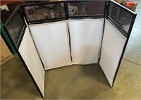 Pallet Vacuums, a range hood, a large tarp,Cabinet