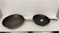 Griswold / Victor cast iron skillets- lot of 2