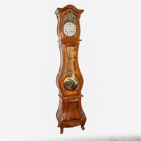 Country French Carved Morbier Tall Case Clock