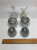 Small Glass Makeup Jars (6)