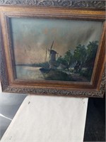 Vintage Oil Painting-Few Nicks in Frame