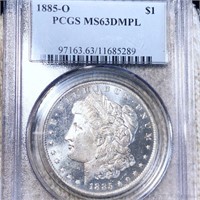 1885-O Morgan Silver Dollar PCGS - MS 63 DMPL