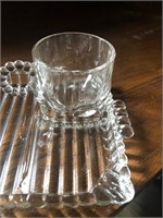 Vintage Atlas Glass Sip Snack and Smoke Lunch Sets