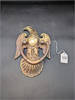 Large Solid Brass Eagle Themed Door Knocker