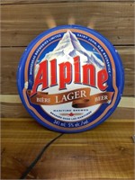 ALPINE LAGER LIGHTED SIGN