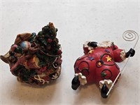 (2) Clay Ornaments