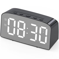 P306  Vaupan LED Alarm Clock, Battery or Plug, Bla
