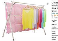 Clothes Drying Rack for Laundry Free Installed