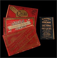 FOUR 19th CENTURY CHICAGO RELATED TOURIST BOOKS