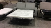 Full size fabric sleeper loveseat