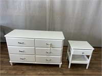 White Dresser with Nightstand