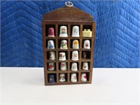 Porcelain Sewing Thimble Collection w/ Holder