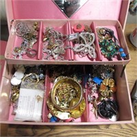 BOX OF COSTUME JEWELLERY