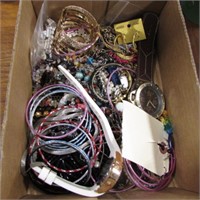 BOX OF COSTUME JEWELLERY