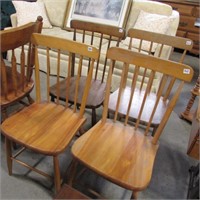 SET OF 4 HARDWOOD CHAIRS