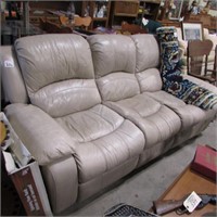LEATHER STYLE RECLINING SOFA