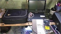 Sony portable DVD/cd player with travel case +