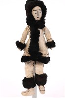 OLD INUIT INDIAN FUR/LEATHER/ BEADED DOLL