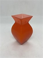 Vintage Orange Glass Vase