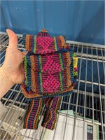 vtg mexican mini pinzon backpack coin purse