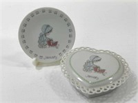 Precious Moments January Plate and Trinket Dish