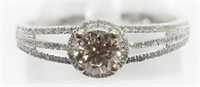$6000. 14K Fancy Diamond Ring