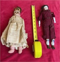 Old Dolls including porcelain and cloth