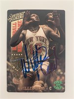 Willis Reed signed basketball card