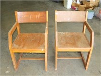 (2) Wooden Rocking Chairs