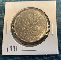 1971 BRITISH COLUMBIA DOLLAR