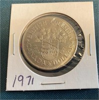 1971 BRITISH COLUMBIA DOLLAR