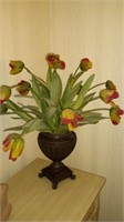 Tulip Arrangement in bronze urn