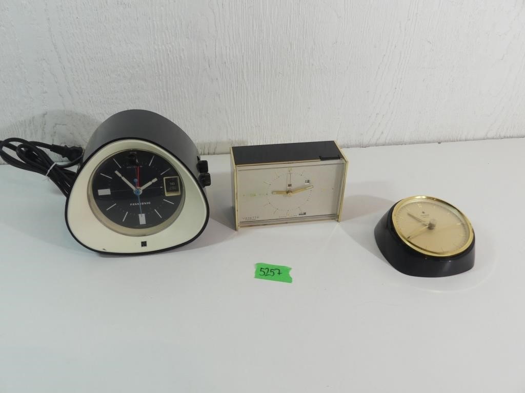 3 Vintage Clocks - all great condition