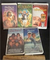 (5)DREAMWORKS & UNIVERSAL VHS MOVIES-ASSORTED