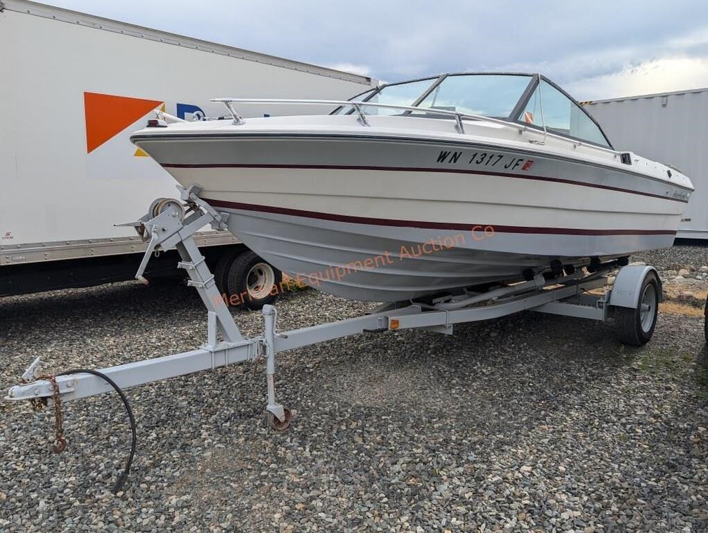 1982 20' Fiberform Boat On Trailer, Non-Op