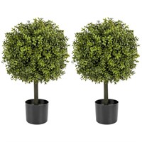 Veryhome Artificial Topiary Boxwood Trees Set of 2