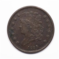 1835 Classic Head Half Cent XF detail C-2