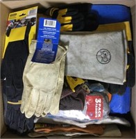 Assorted Gardening Gloves & Tarp