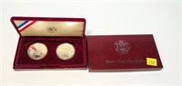 1984 2-piece Olympic commemorative coin set