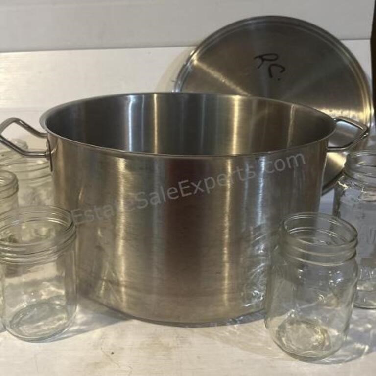 XL STOCK POT STAINLESS HOBERG GERMANY CANNING