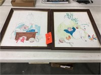 2 Sears framed drawings