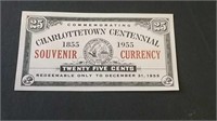 1955 Unc Charlottetown Centennial 25 Cent